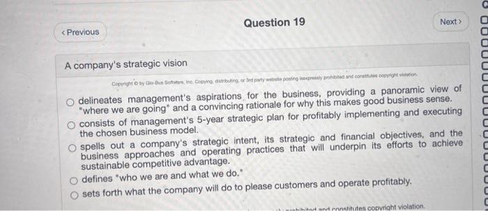 that includes both strategic and financial performance targets requires managers to set