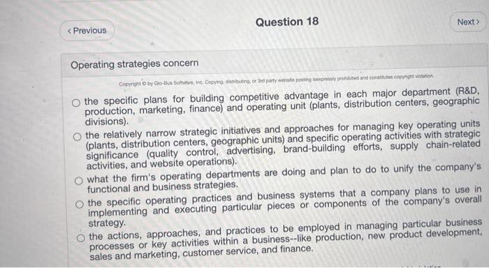 an equal number of financial and strategic objectives and devote roughly equivalent