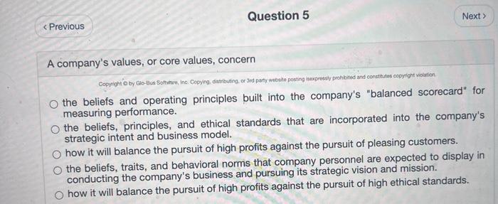 some wiggle room Unique, inspiring, achievable within 5 years, and completely ethical