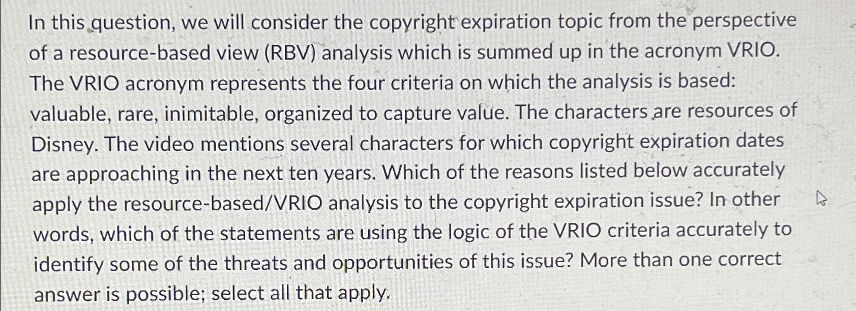  In this question, we will consider the copyright expiration topic from