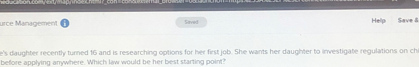  urce Management i Help Save & e's daughter recently turned 16