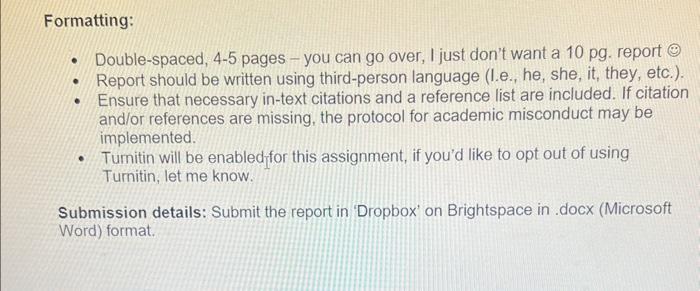 way thank you Prepare a 4 to 5-page report outlining details comparing