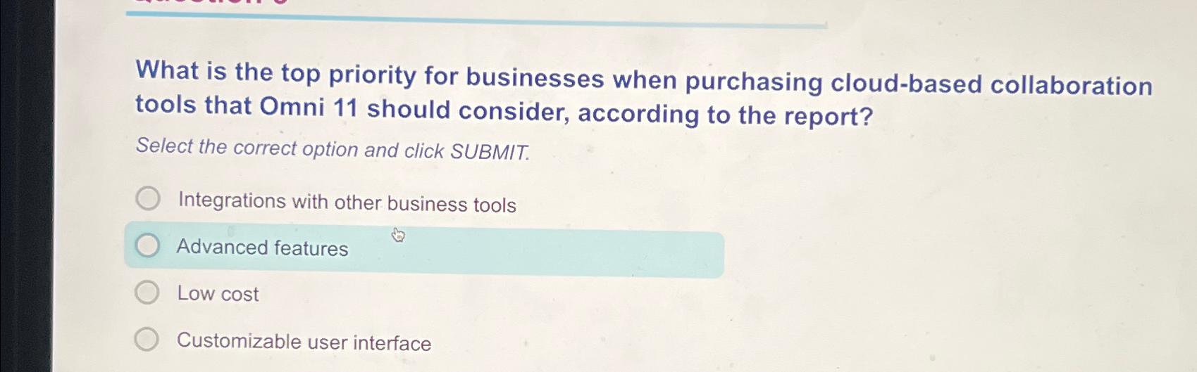  What is the top priority for businesses when purchasing cloud-based collaboration