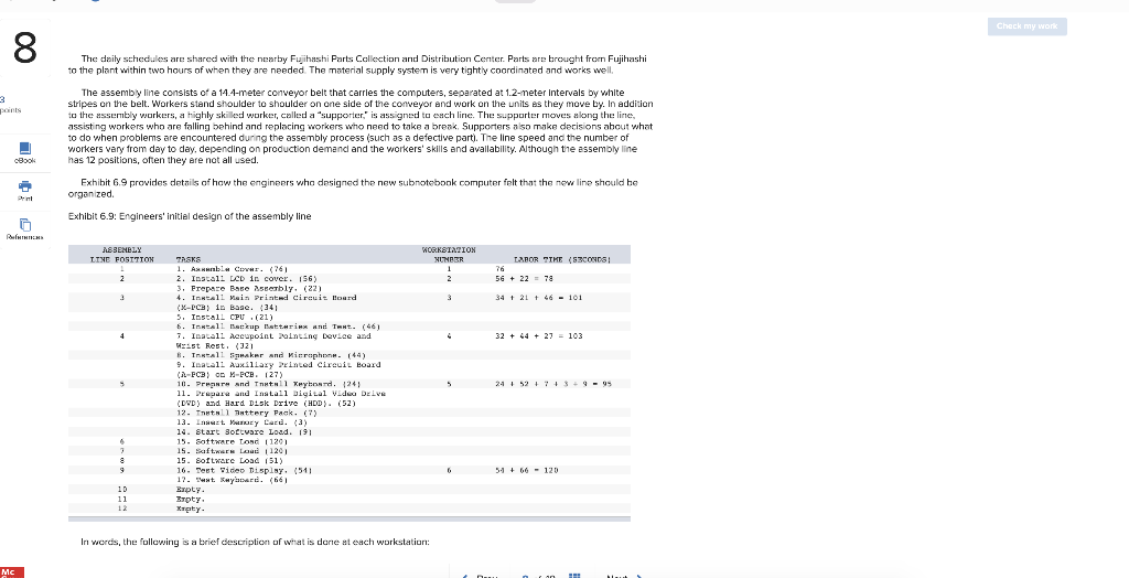 if correct. 243 says its wrong. Toshiba's Notebook Computer Assembly Line Toshihiro