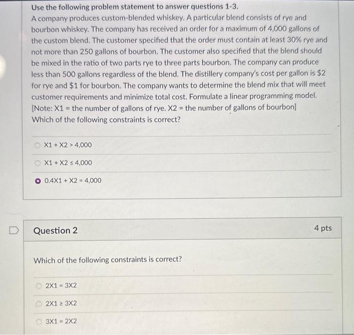  pls answer question 2 and 3 Use the following problem statement