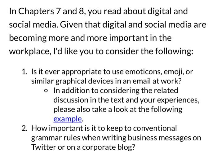  EMOTICON/EMOJI USE EXAMPLE: Your project team has just been reprimanded by