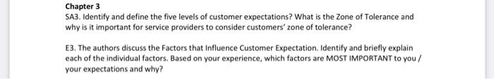 marketing question Chapter 3 SA3. Identify and define the five levels of