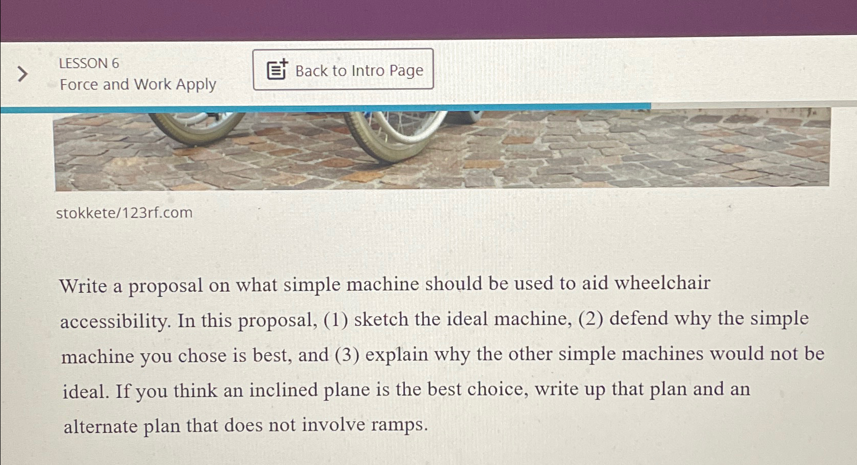  LESSON 6 Force and Work Apply Back to Intro Page stokkete/123rf.com