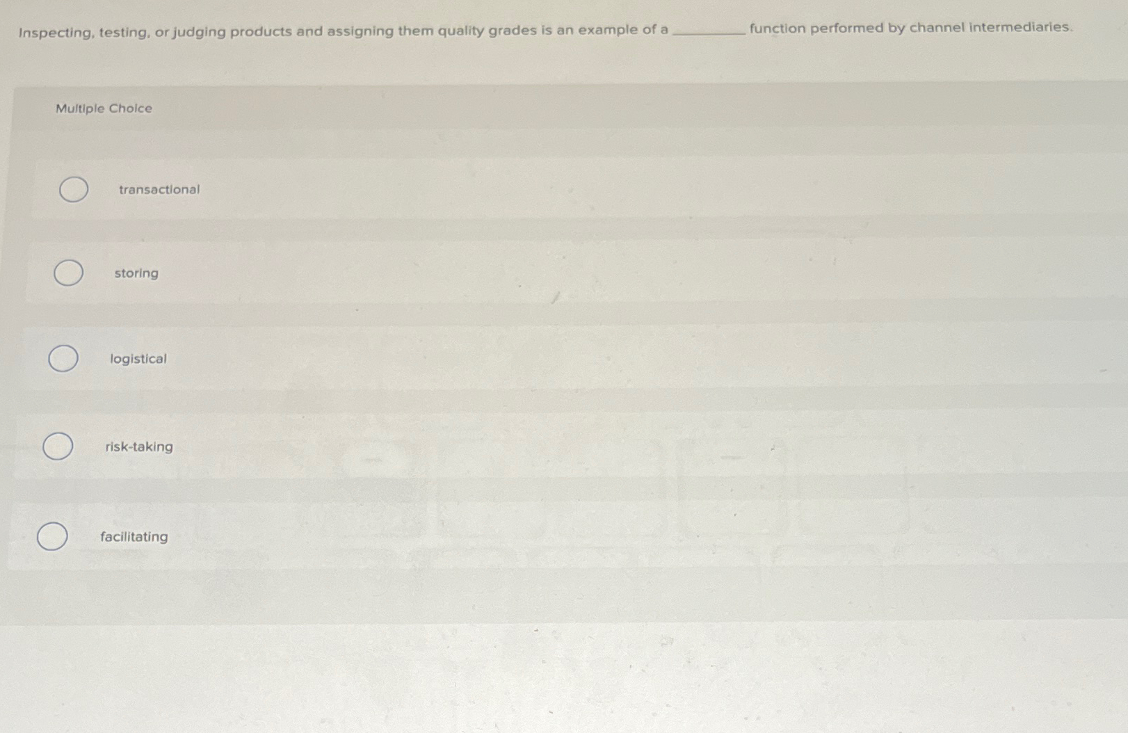  Inspecting, testing, or judging products and assigning them quality grades is