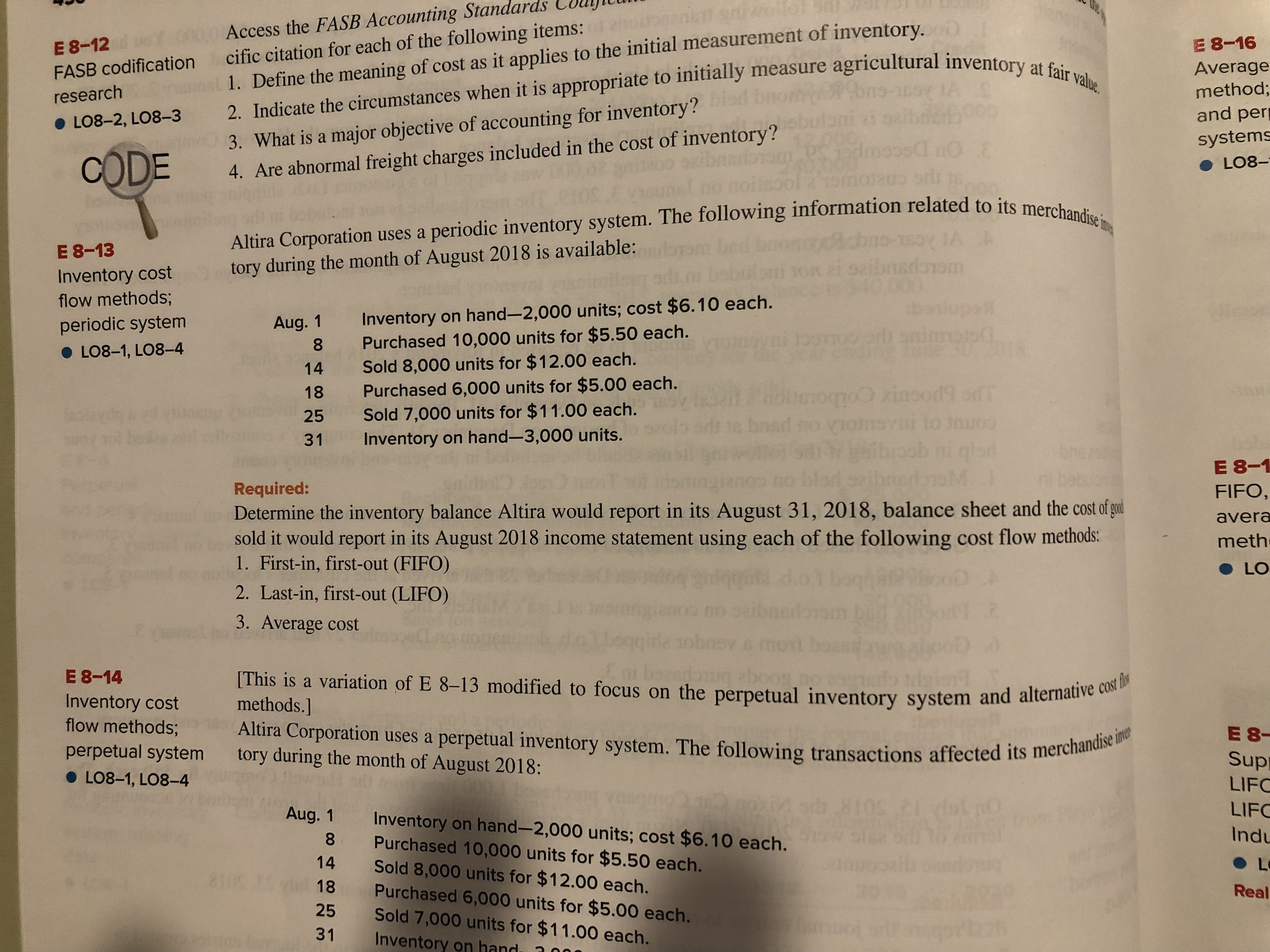 Please Help With Accounting Exercise E8-13. Enclosed in image is exercise. Please