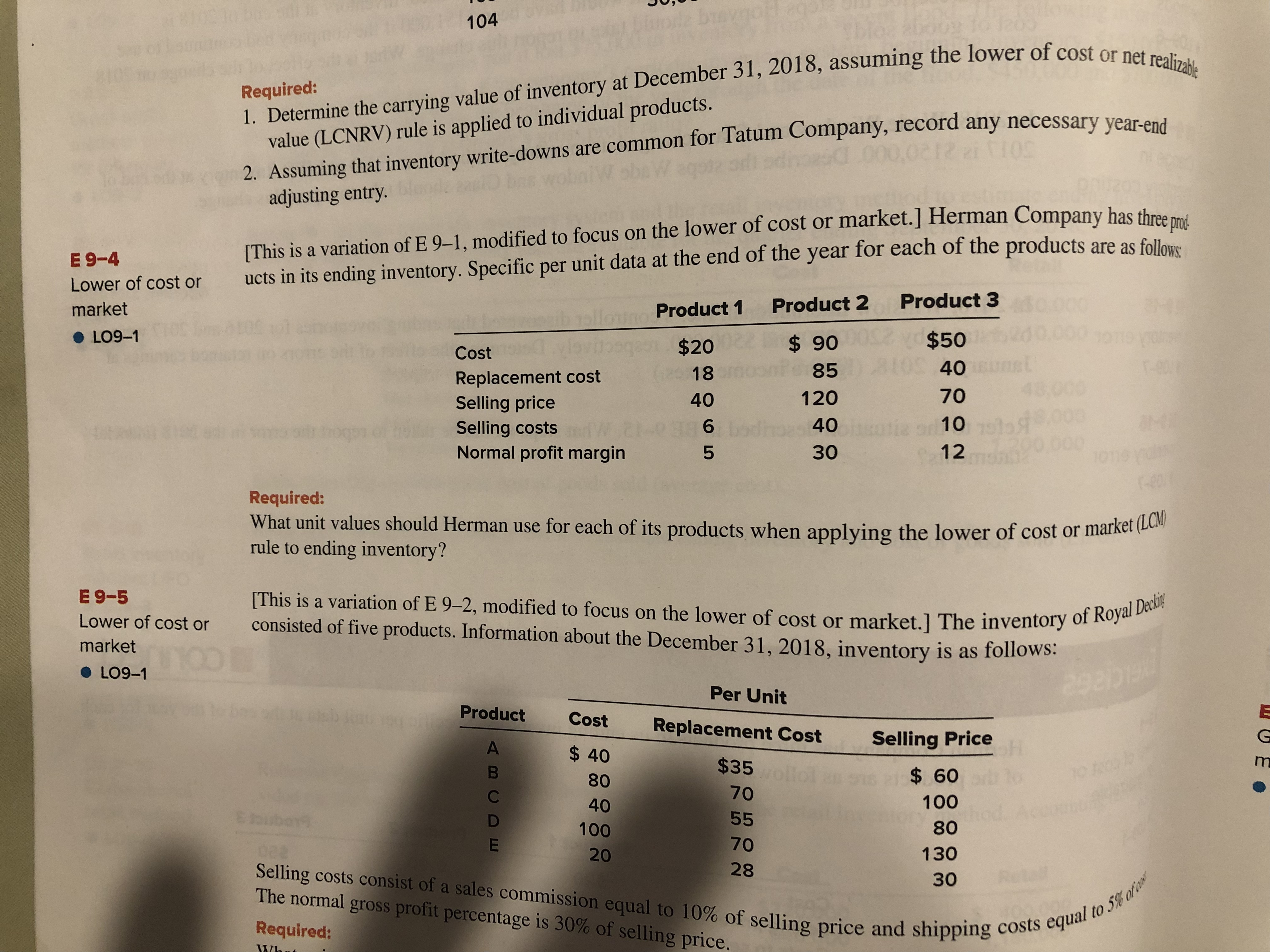 Please Help With Accounting Exercise E9-4.Enclosed in image is exercise. Please Complete