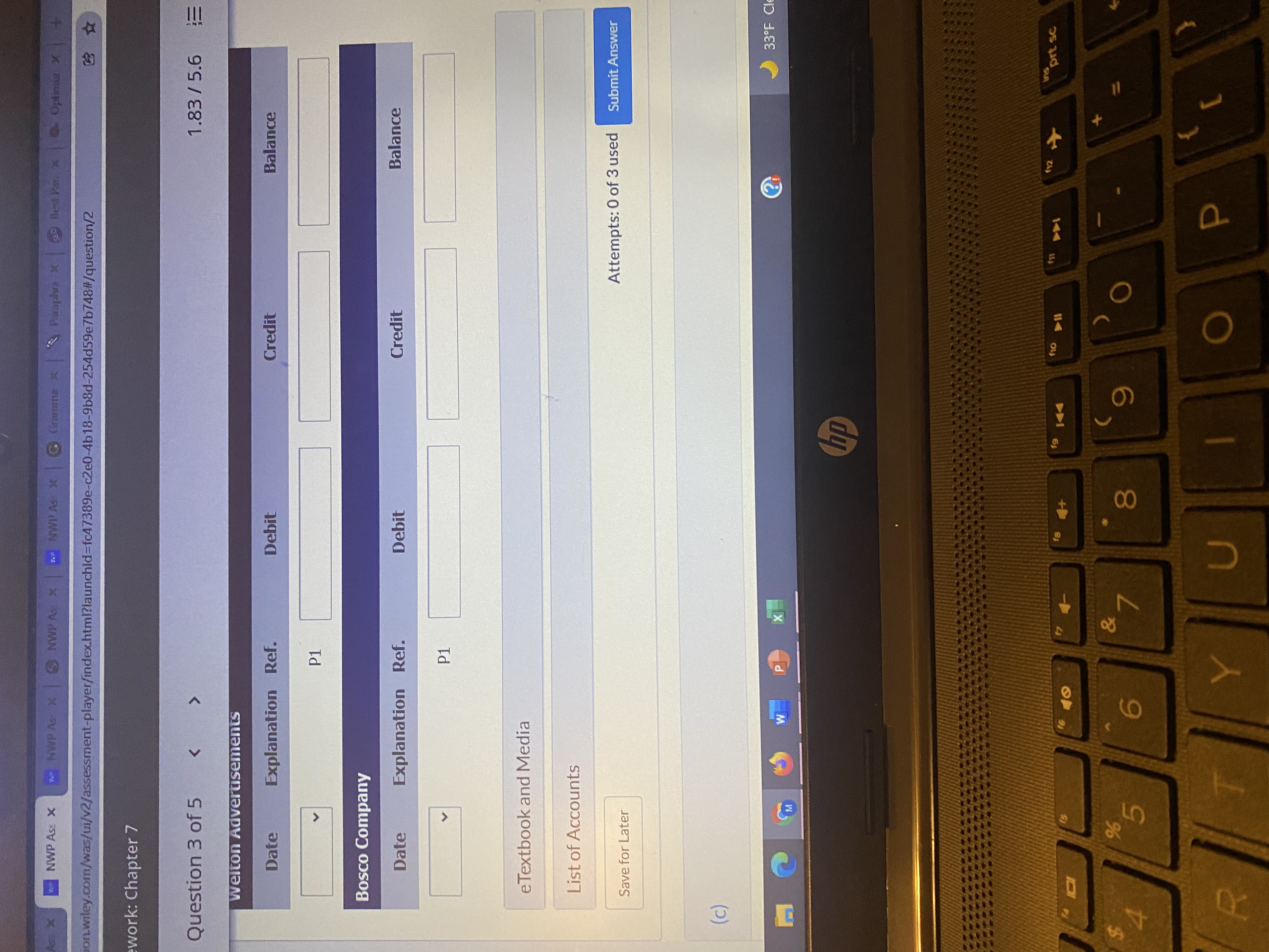 Optimur x + ley.com/was/ui/v2/assessment-player/index.html?launchld=fc47389e-c2e0-4b18-968d-254d59e76748#/question/2 k: Chapter 7 estion 3 of 5 1.83