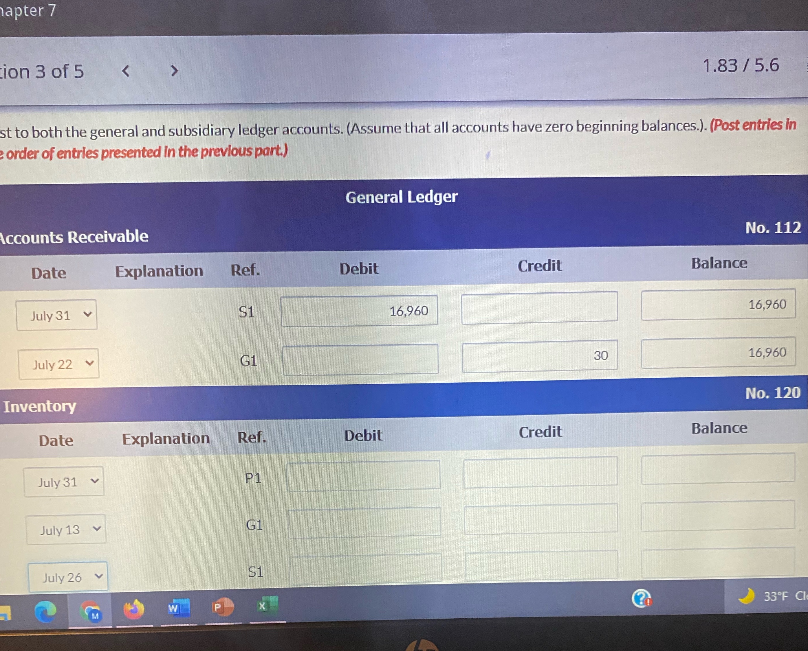 Balance Gi Cost of Goods Sold No. 505 Date Explanation Ref. Debit