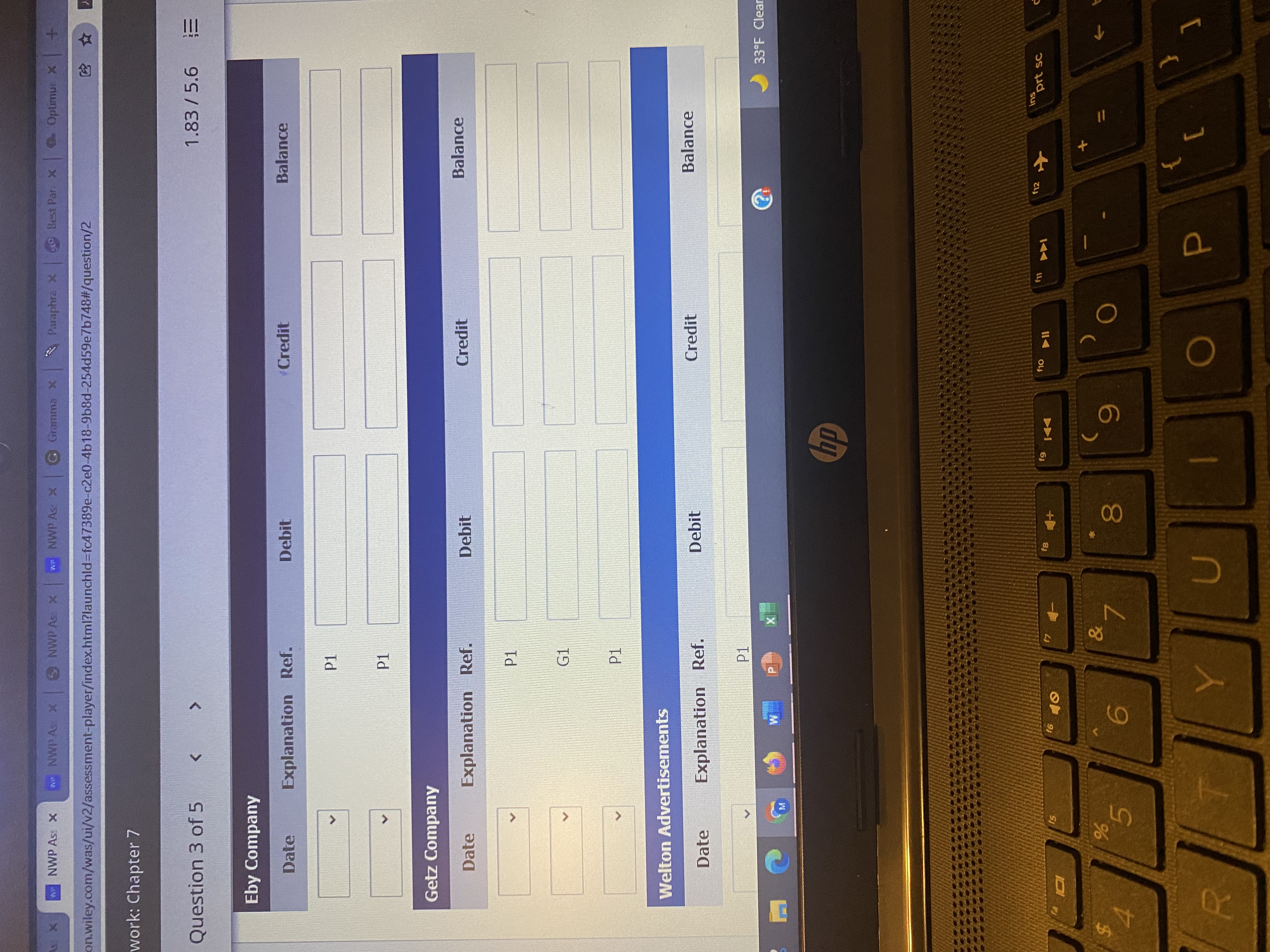 Balance P1 M W P X 33OF Clear hp 10 (12 "prt