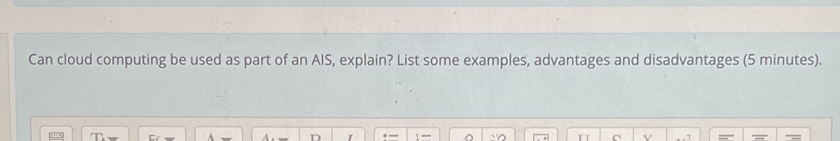AIS belongs to Accounting information system Can cloud computing be used as