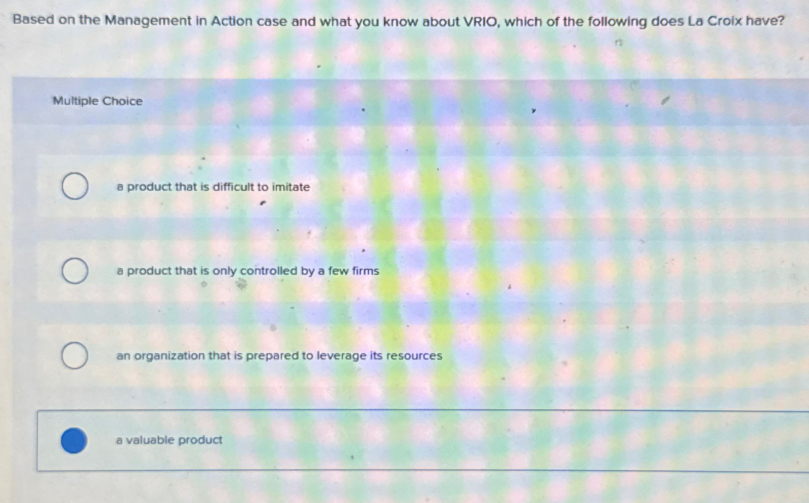  Based on the Management in Action case and what you know