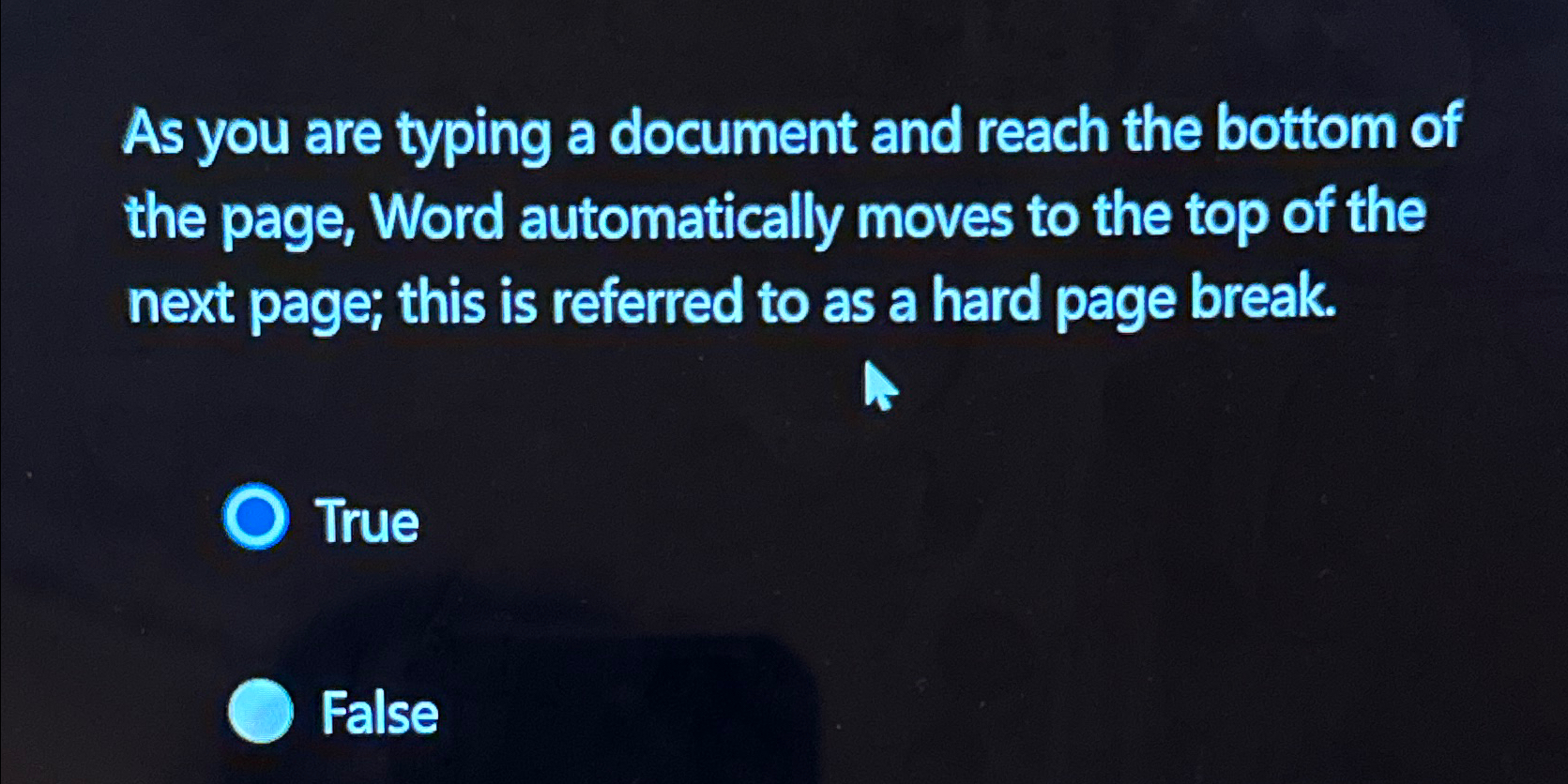  As you are typing a document and reach the bottom of