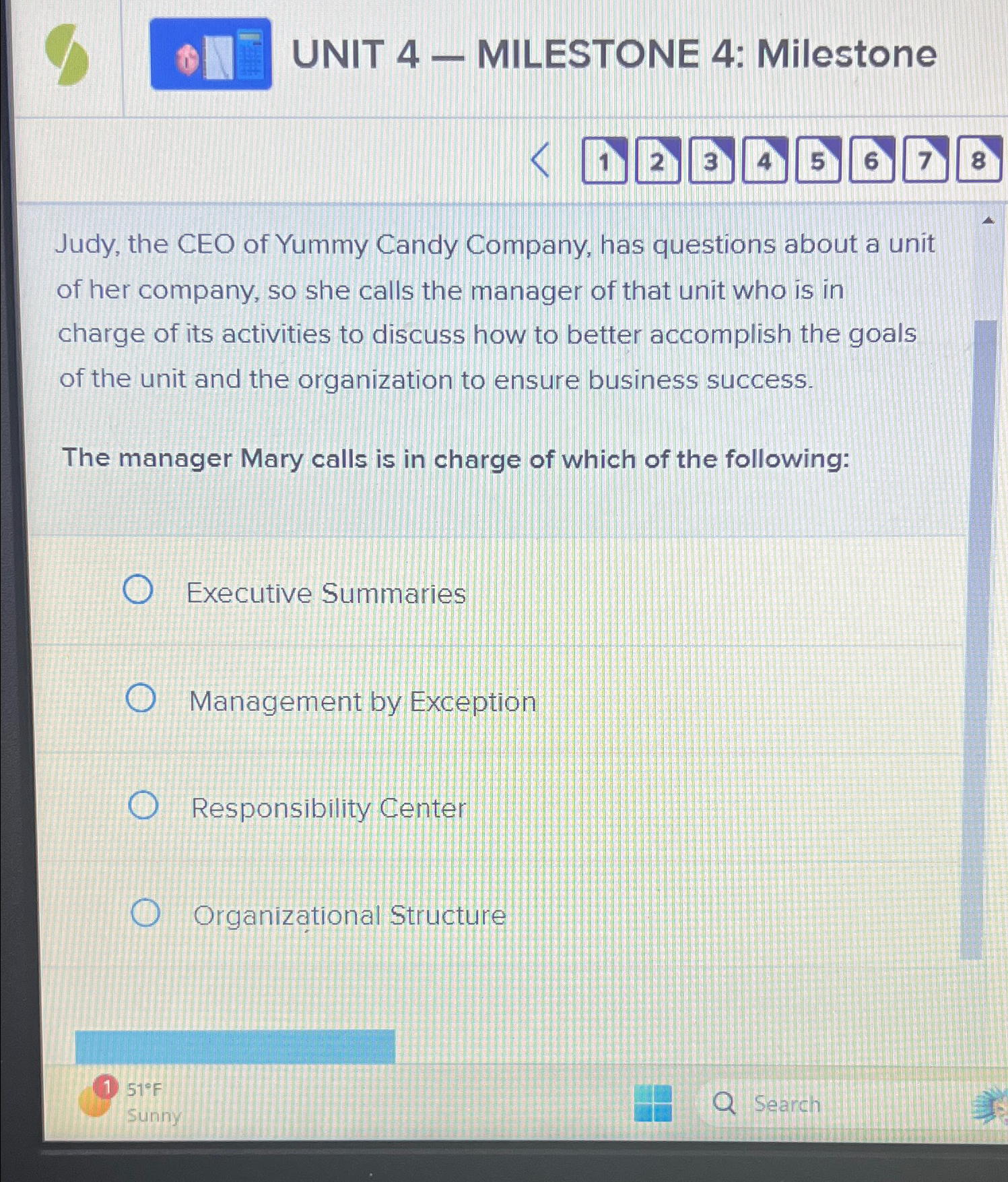  UNIT 4- MILESTONE 4: Milestone 1 2 3 4 5 6