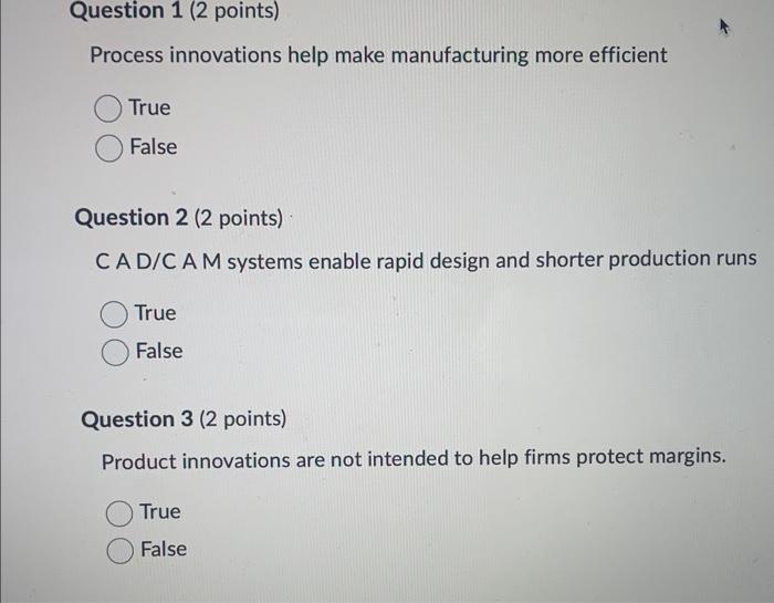  can someone do them asap Process innovations help make manufacturing more