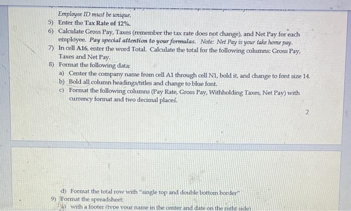 calculate the gross pay and what formula or calculation do i use