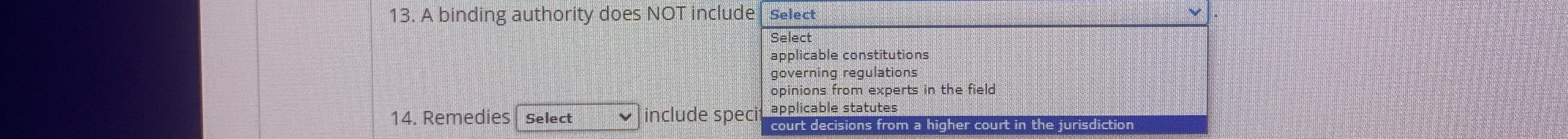  A binding authority does NOT include Select Select applicable constitutions governing