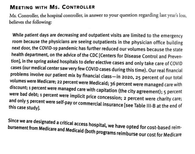 Case study assigned. With the tables and information from the text (attached