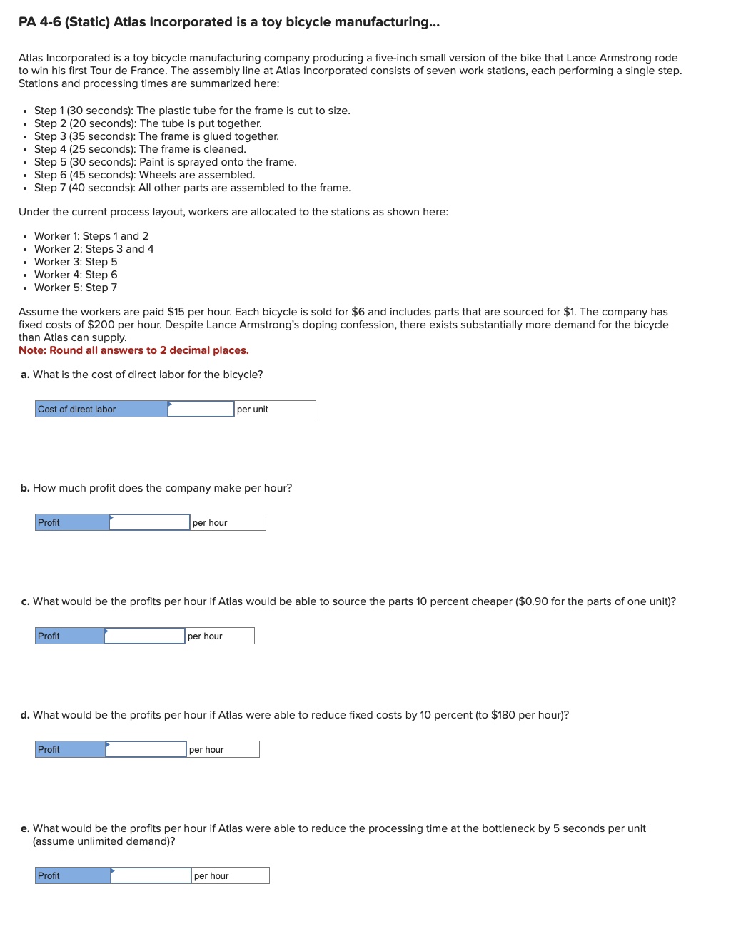  PA 4-6(Static) Atlas Incorporated is a toy bicycle manufacturing... Atlas Incorporated