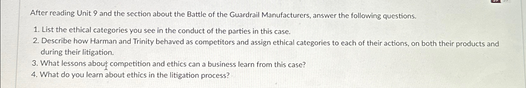  After reading Unit 9 and the section about the Battle of