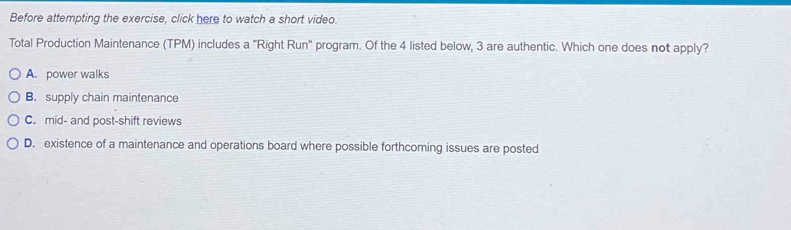  Before attempting the exercise, click here to watch a short video.