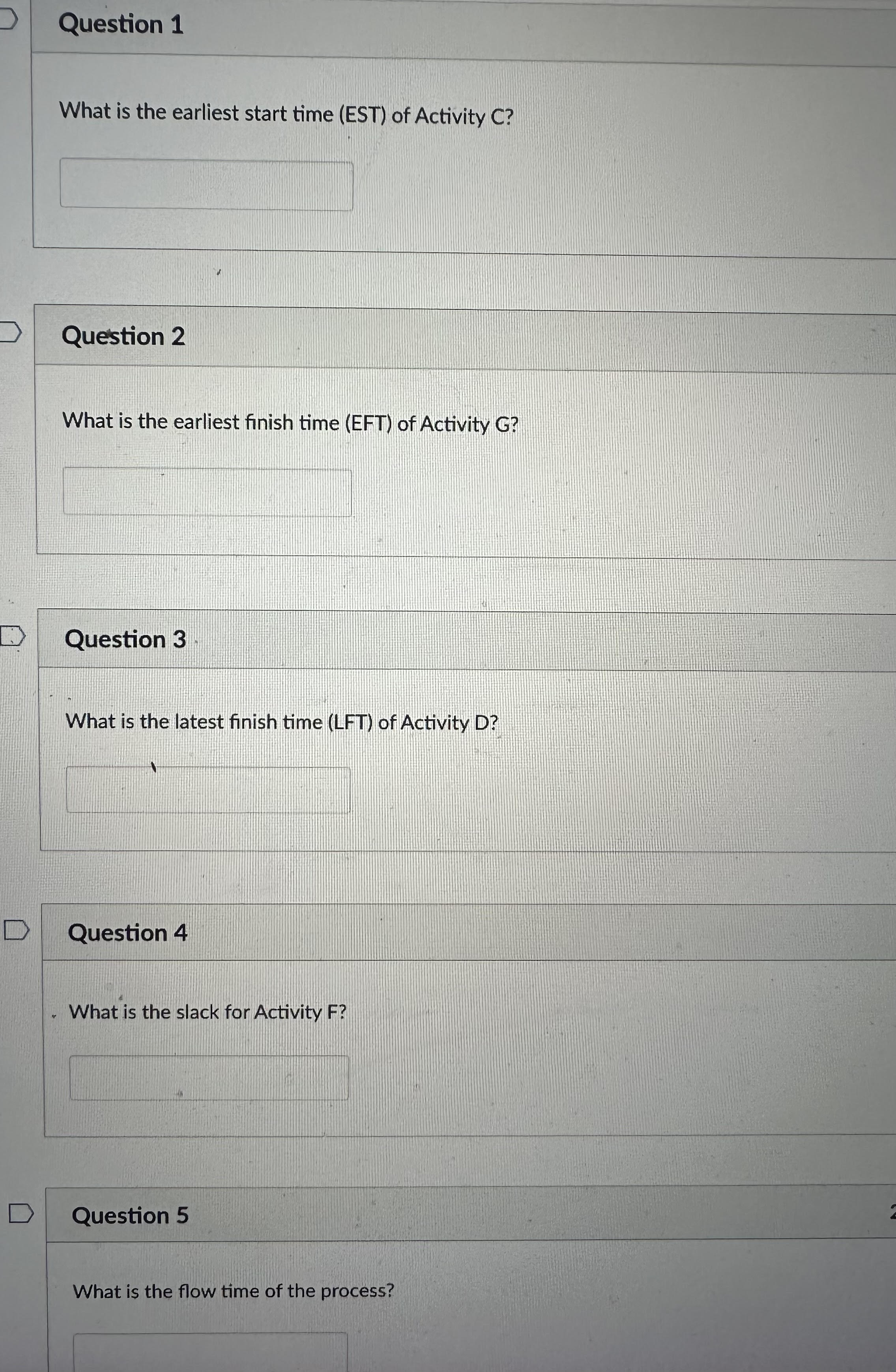 services at a new hospital. Use the information in the table below