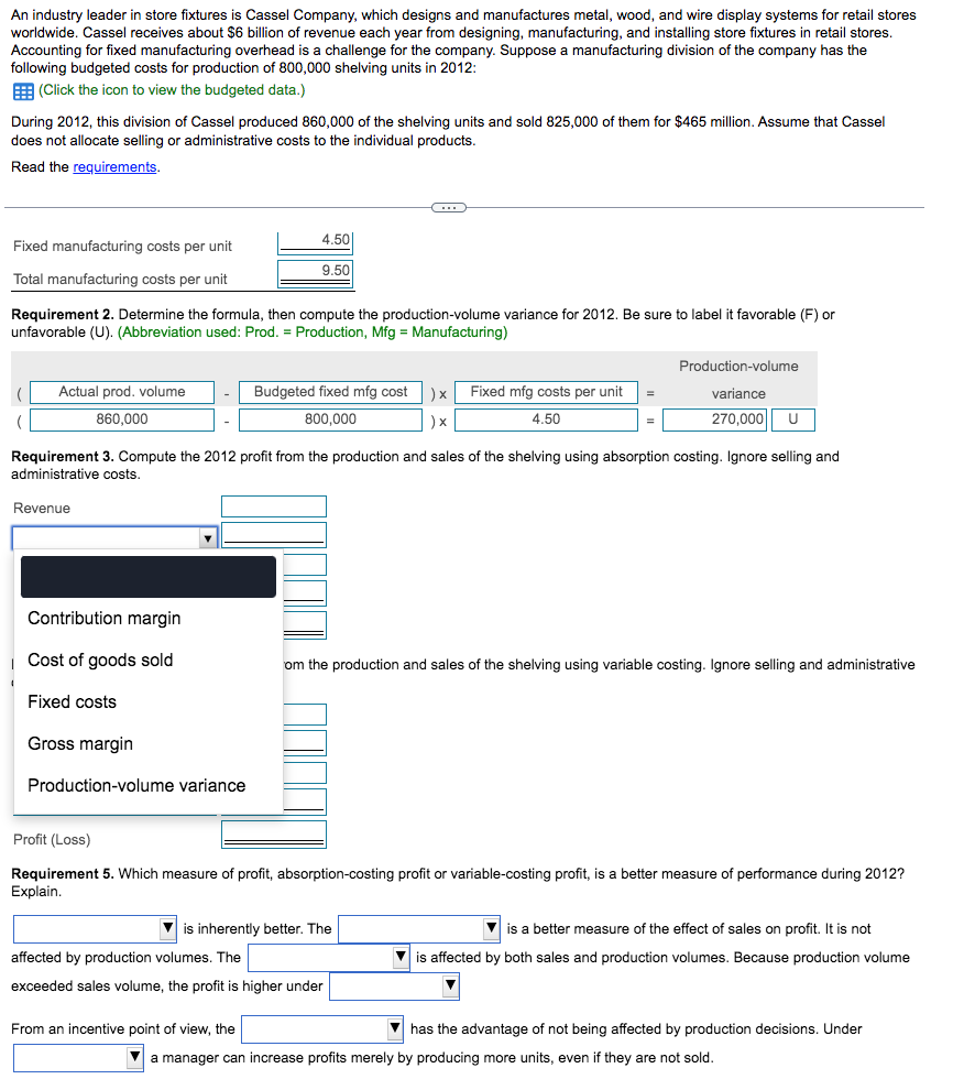 \\ Other variable manufacturing costs & 18,000,000 \\ Fixed manufacturing costs &