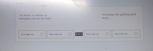  I'm about as reliable as everyone else on my team. I'm