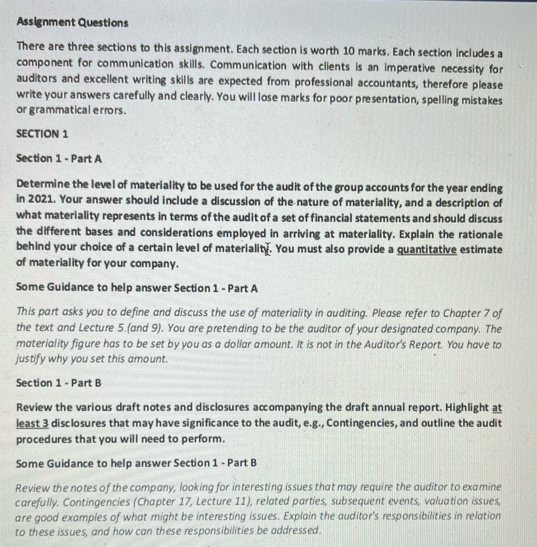 The company is evolution mining Assignment Questions There are three sections to