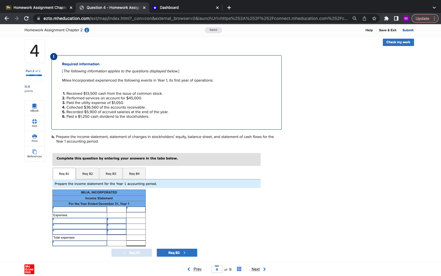 Bb Homework Assignment Chapte x Question 4 - Homework Assign *