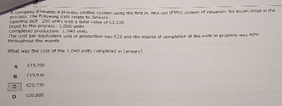 The answer is C, but could you explain how to get to