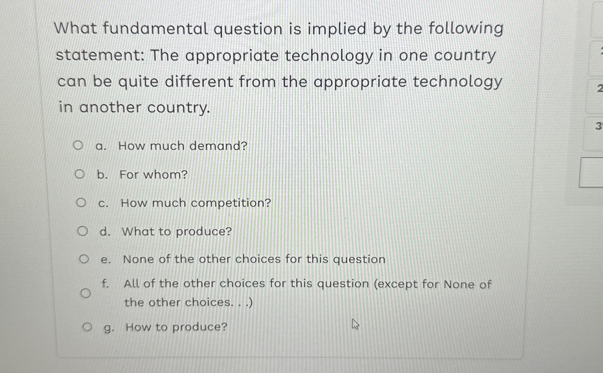  What fundamental question is implied by the following statement: The appropriate