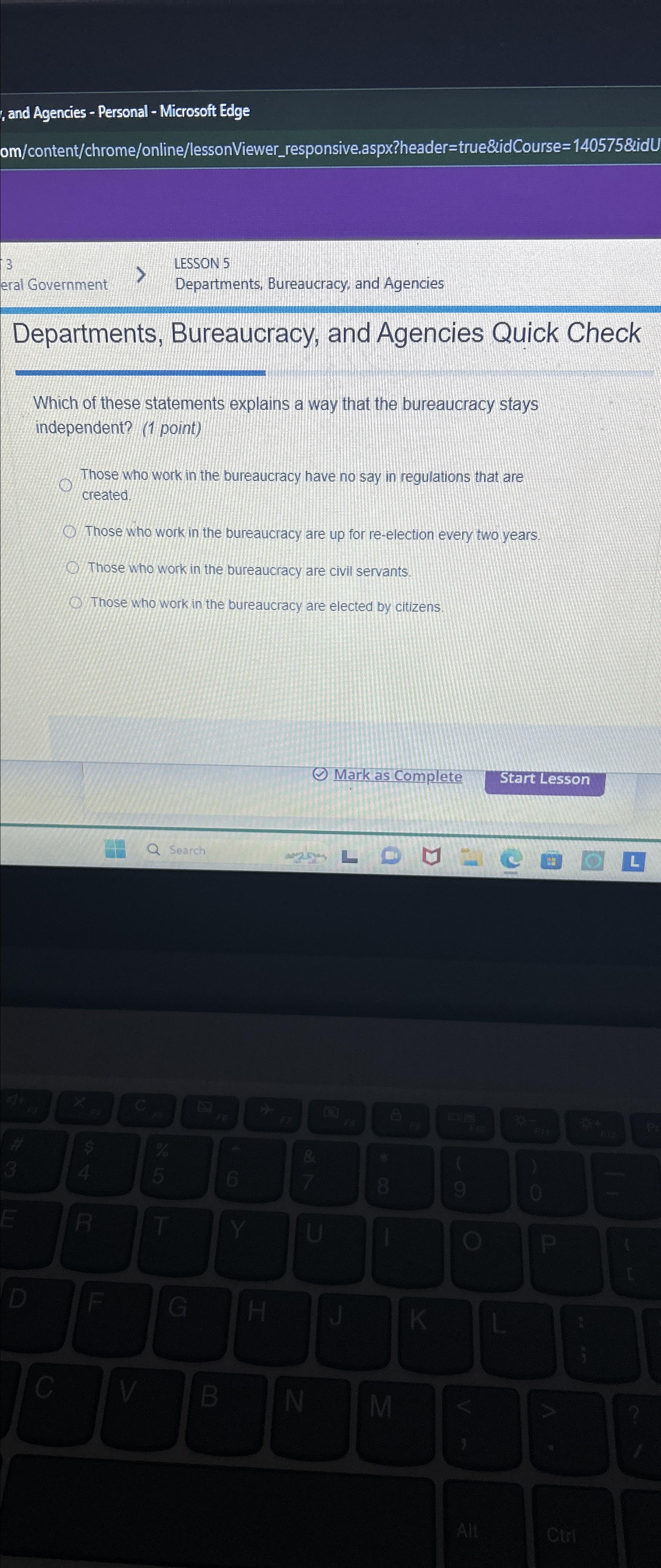  , and Agencies - Personal - Microsoft Edge om/content/chrome/online/lessonViewer_responsive,aspx?header=true&idCourse=140575&idl eral Government
