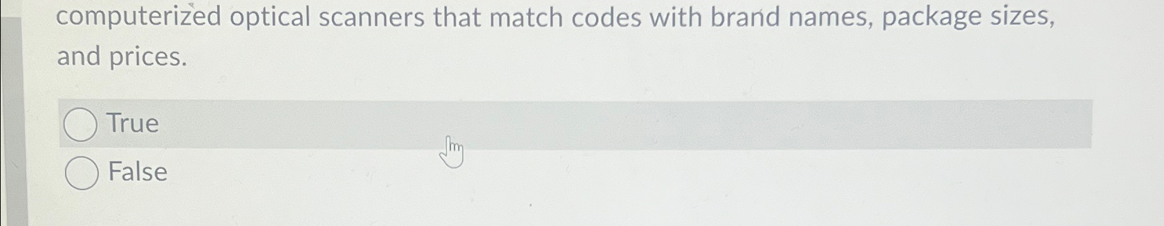  computerized optical scanners that match codes with brand names, package sizes,