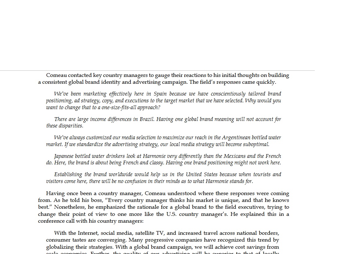 Naturally China is different from the rest of the world. It's tough