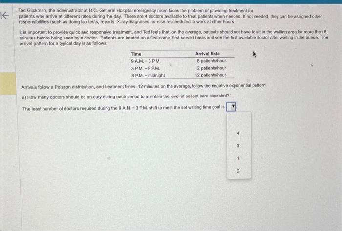  find A-D: b) How long will a person wait in line
