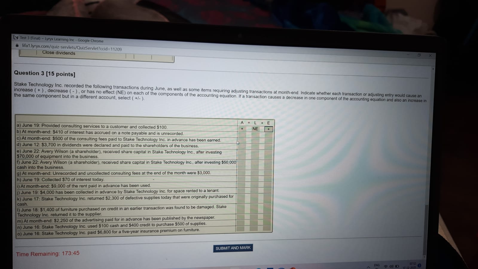  Ly Test 3 (Final) - Lyryx Learning Inc - Google Chrome