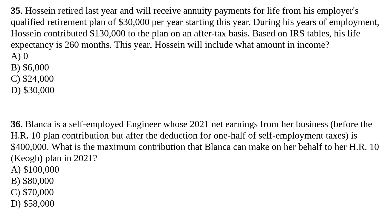 therapist who operates a qualifying office in her home. Cassandra has $180,000