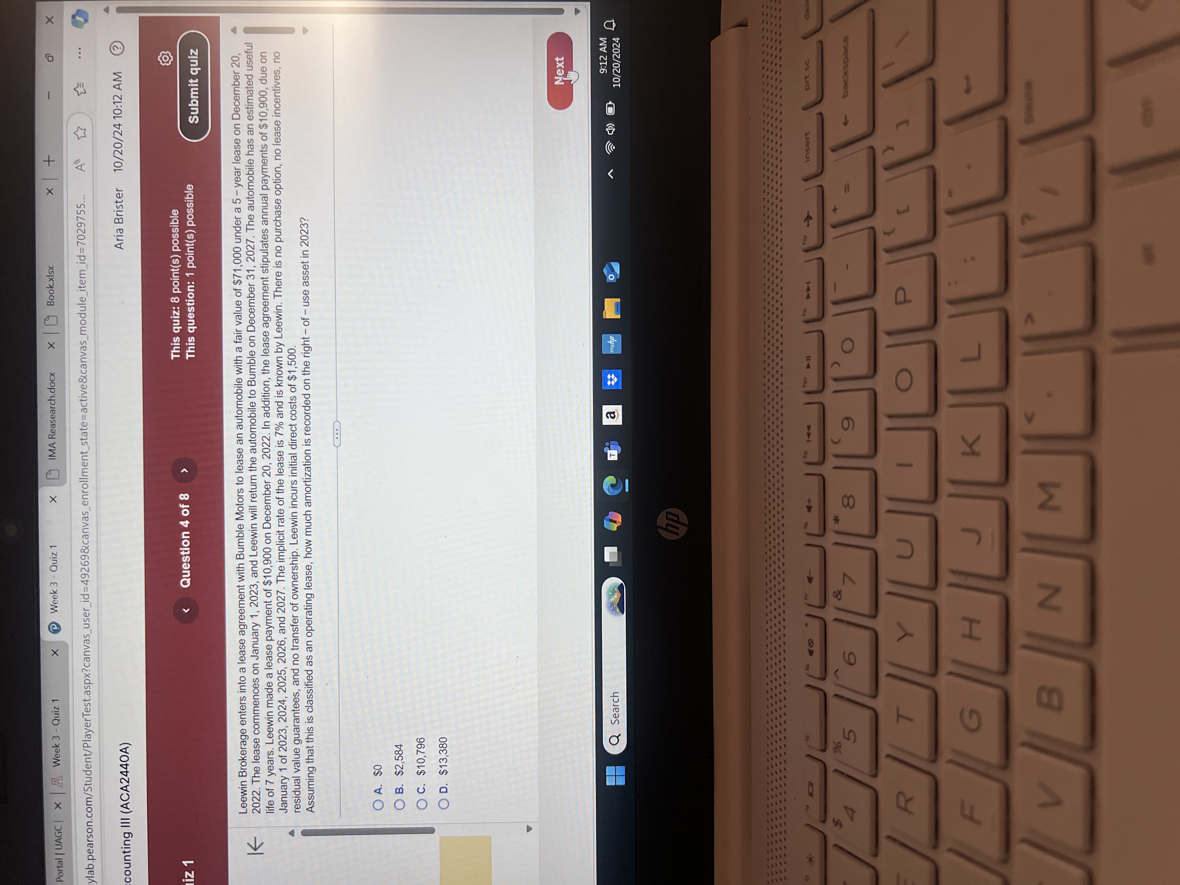  Portal | UAGC | X A Week 3 - Quiz 1