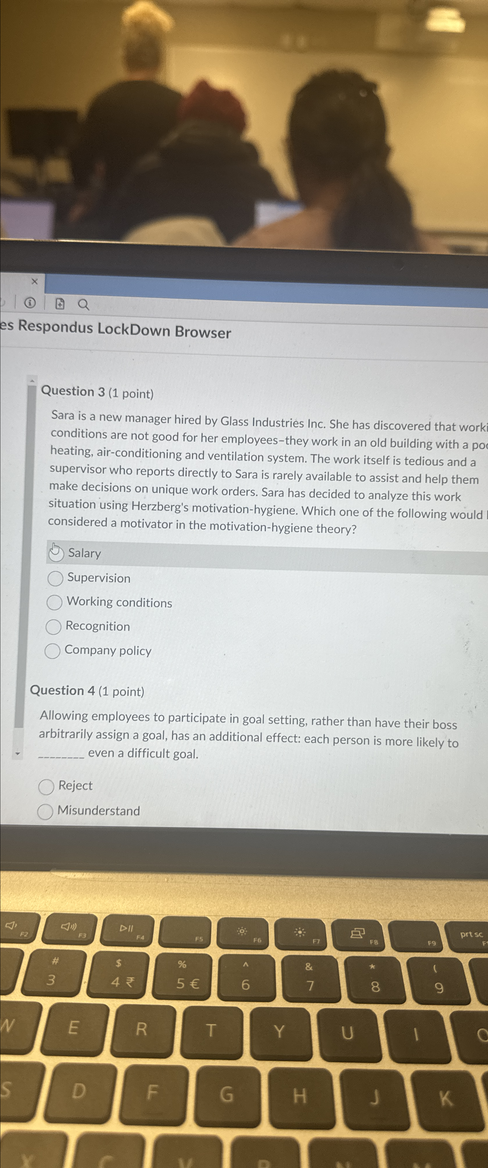  Question 3(1 point) Sara is a new manager hired by Glass