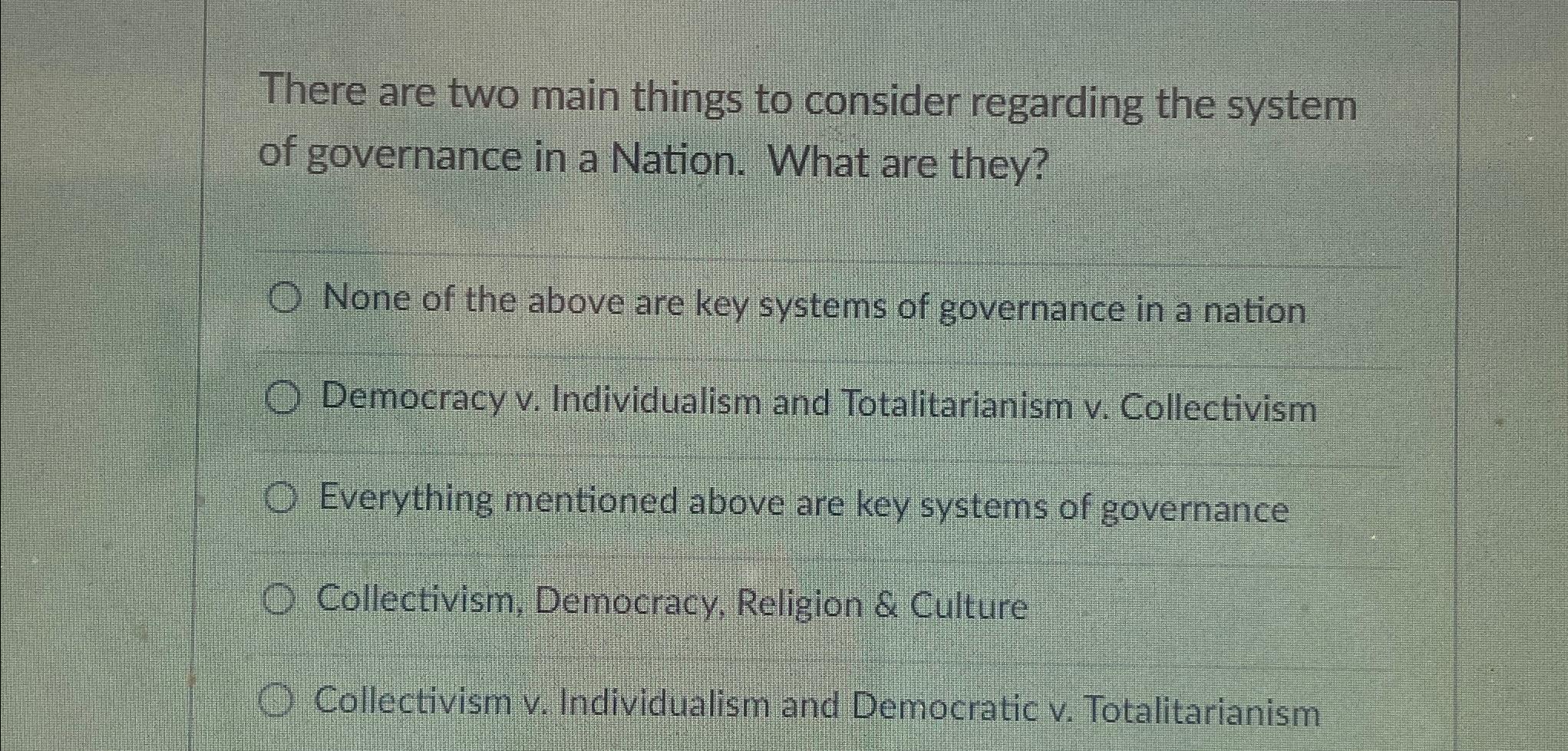  There are two main things to consider regarding the system of