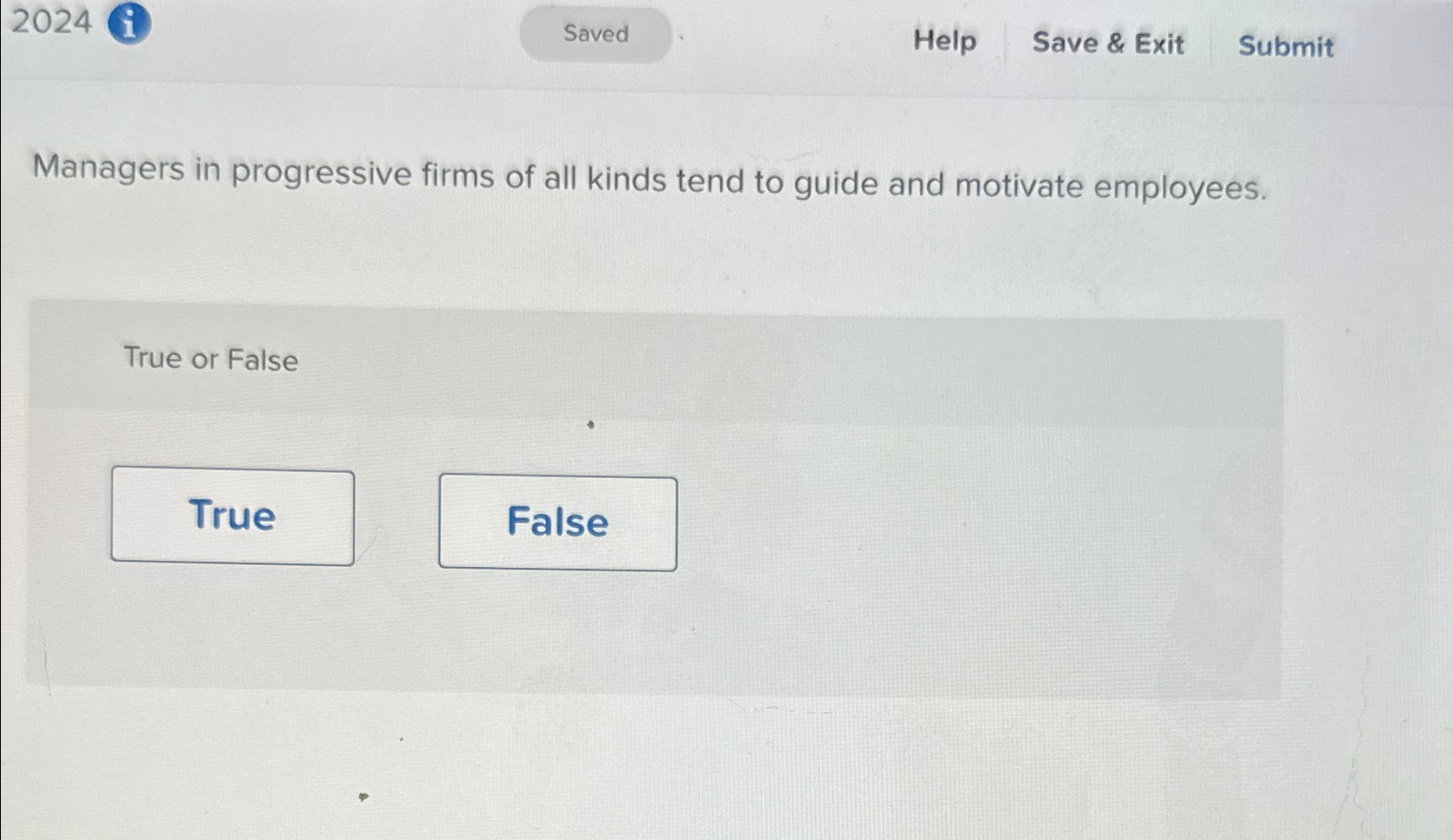  2024 i Help Save & Exit Submit Managers in progressive firms