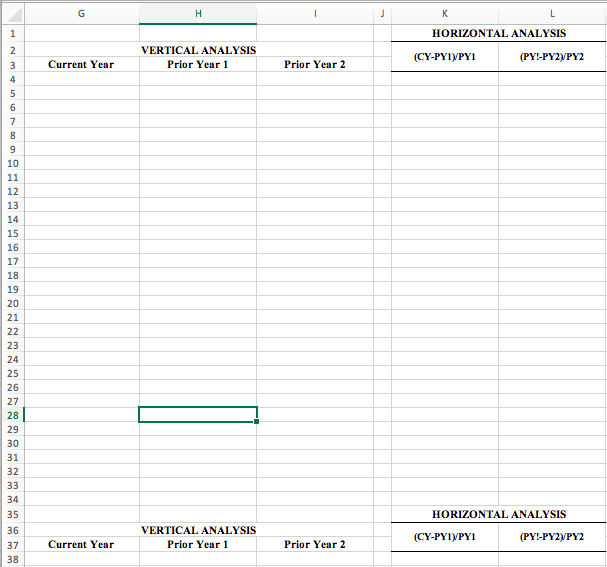 and the income statement. A B C D E F Balance Sheet