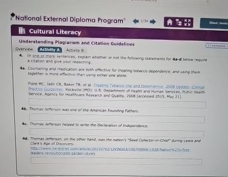  National External Diploma Program 14=> Ith Cultural Literacy Understanding Plagiarism and