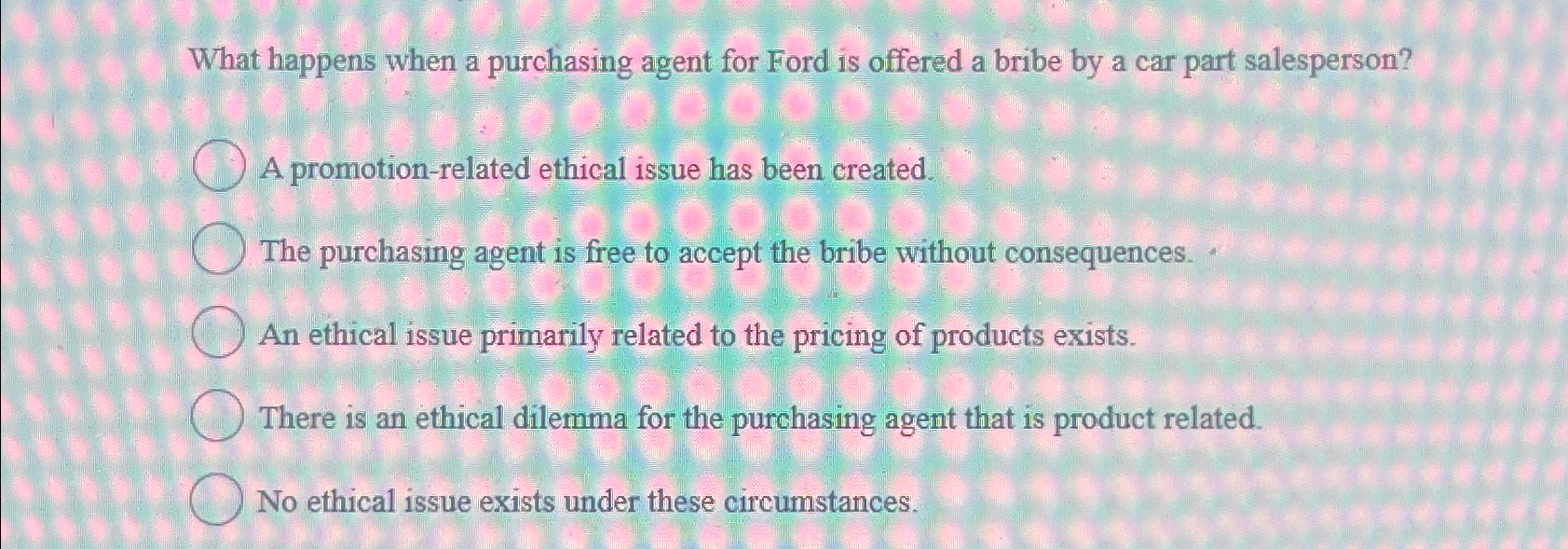  What happens when a purchasing agent for Ford is offered a