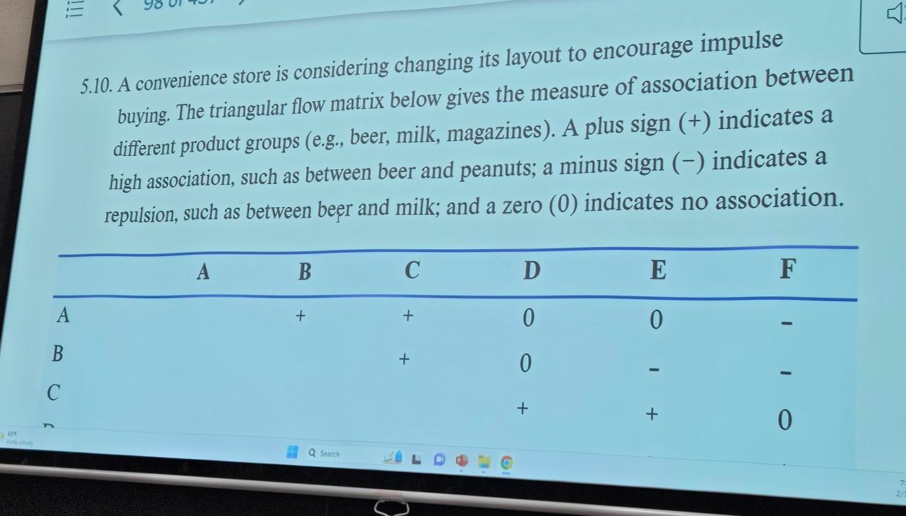  5.10. A convenience store is considering ch5.10. A convenience store is